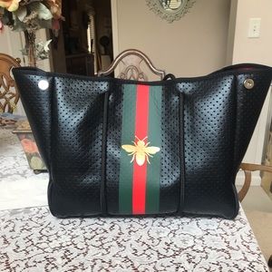 Parker and Hyde Black Bee Bag/Tote